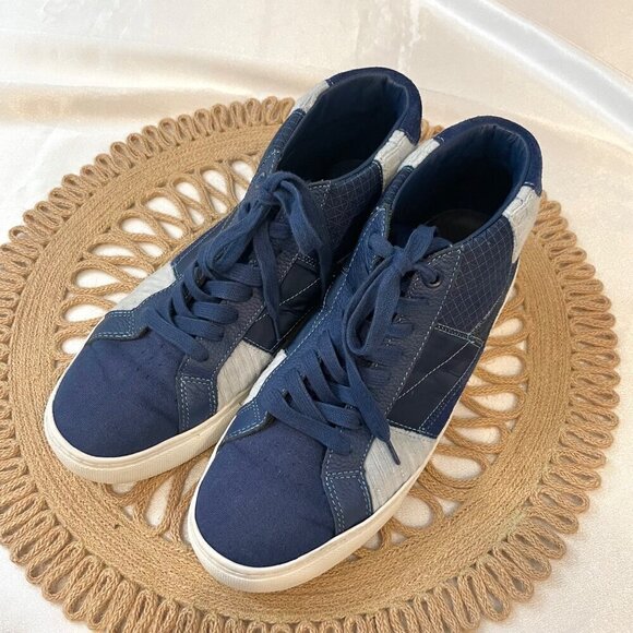 GREATS Royale High Patchwork Sneakers Blue Size Men's US 8 - Picture 3 of 9